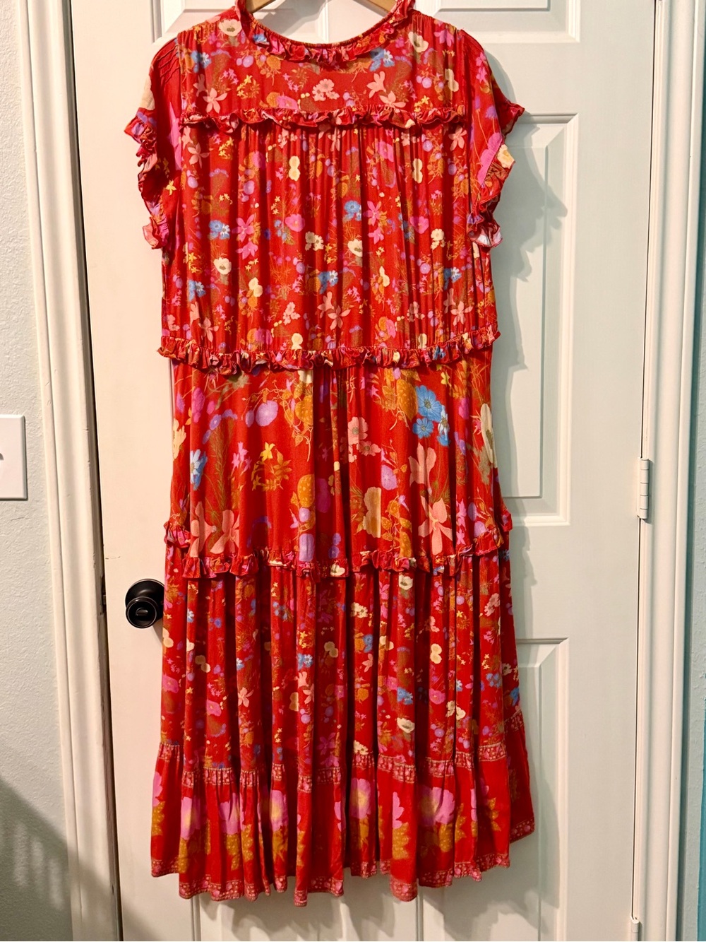 Free People x Spell Wild Bloom Maxi Dress Medium Floral Boho Like New - Picture 5 of 15
